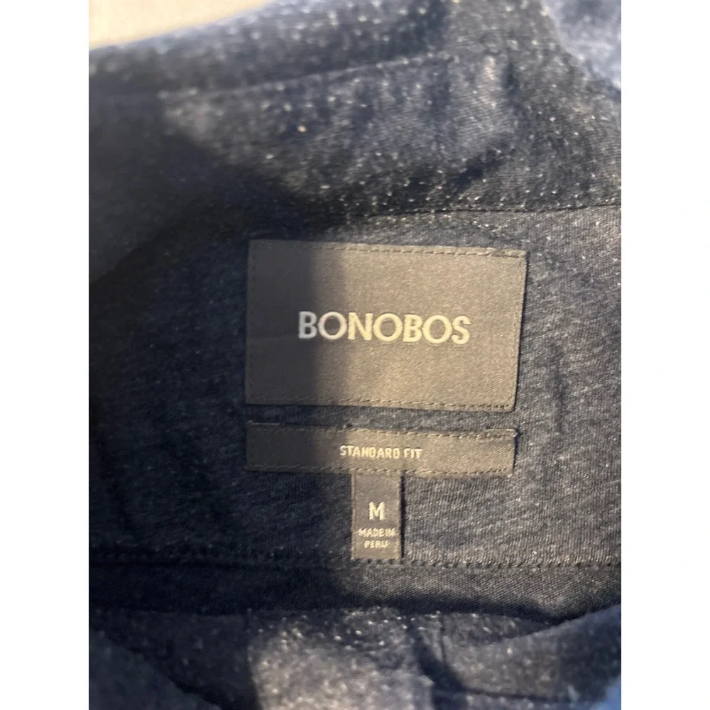 Bonobos‎ Button Down Shirt Mens M Gray Standard Fit Long Sleeve Cotton